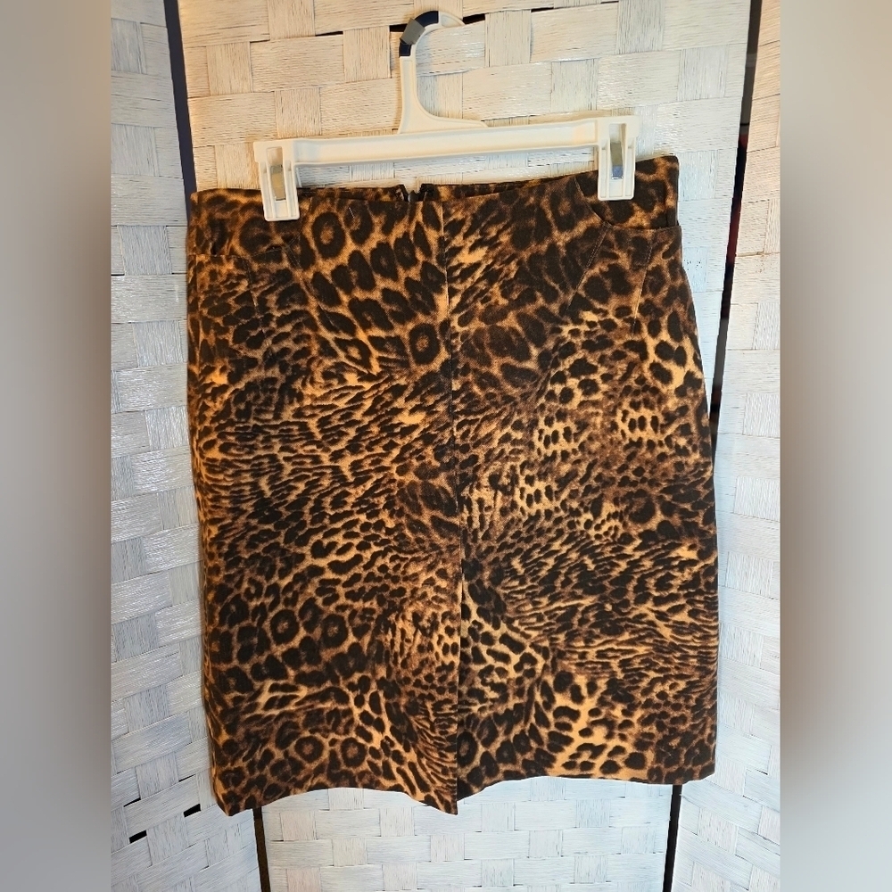 VIEW Leopard Denim Skirt